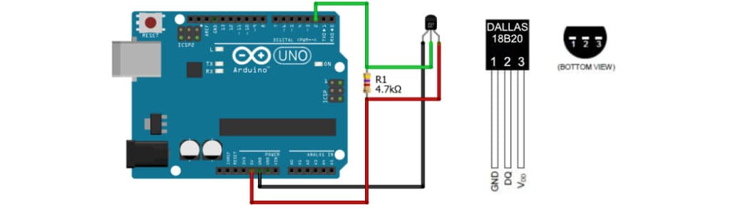 Guide for DS18B20 Temperature Sensor with Arduino